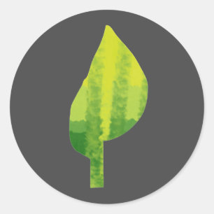 Sticker Rond Devenez écolo éco-feuille de la nature