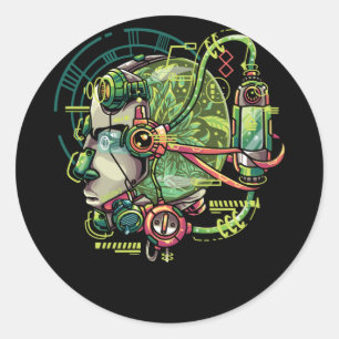 Sticker Rond DEVENEZ ÉCOLO IRobot