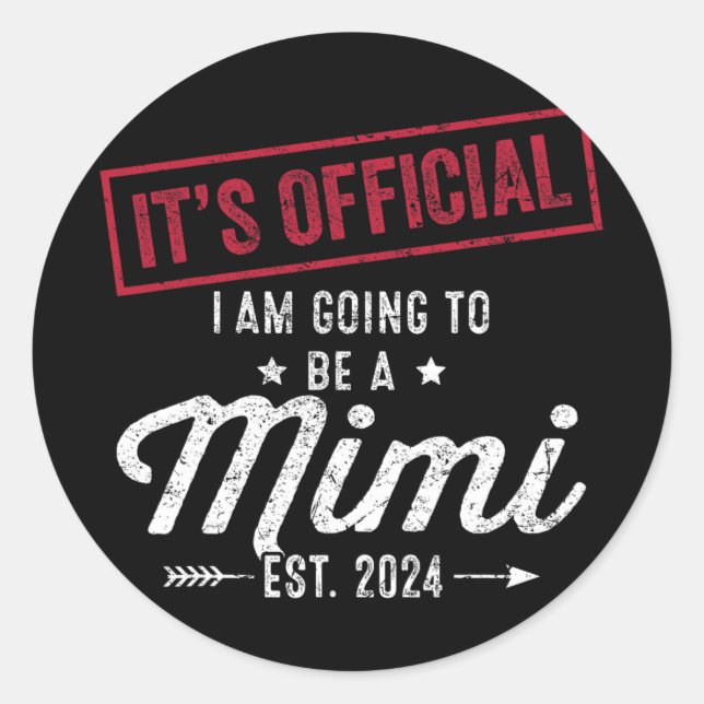 Sticker Rond Devenir Mimi Premier Jour Des Mères Nouveau Grand- (Devant)