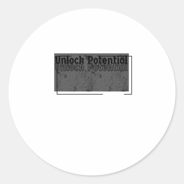 Sticker Rond Déverrouiller la possibilité d'une conception mini (Devant)