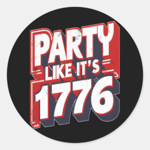 Sticker Rond Déverser Le Thé Depuis 1773 Drôle Histoire América