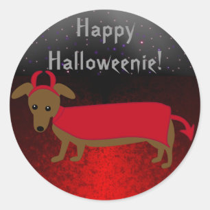 Sticker Rond Devil Doggie