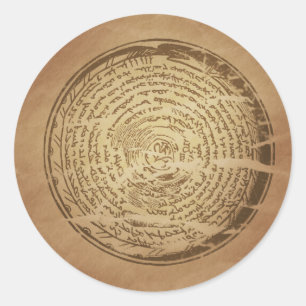 Sticker Rond Devil Piège la magie assyrienne Charms