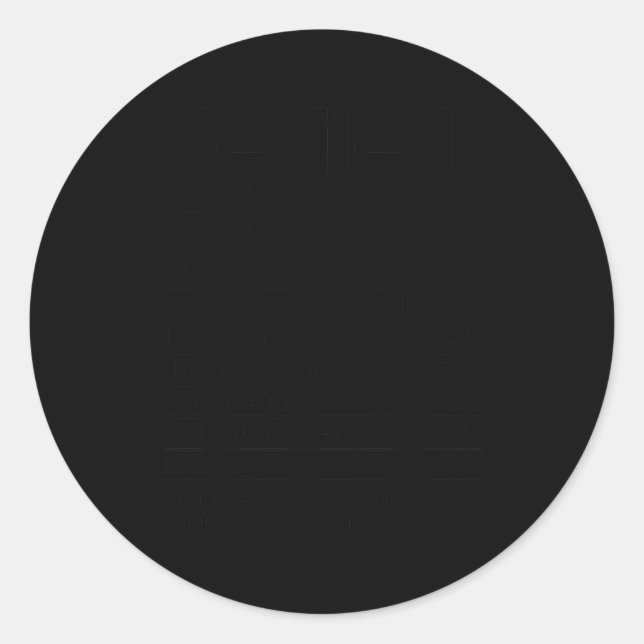 Sticker Rond Deviled Eggs Nutrition Facts Funny Thanksgiving Ch (Devant)