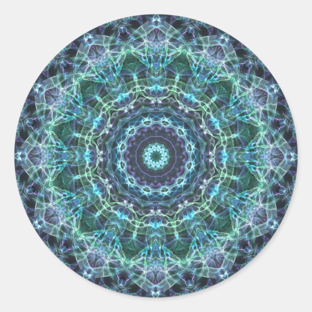 Sticker Rond devine mandala (Devant)