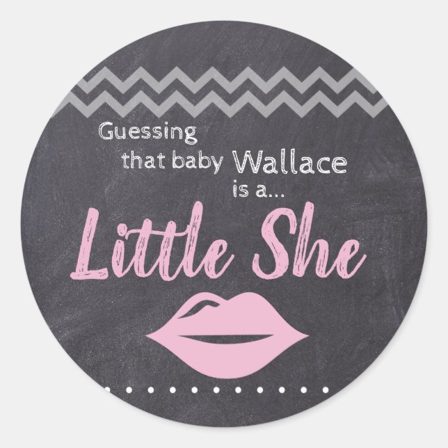 Sticker Rond "Deviner la petite fille" - "Little She" (Devant)