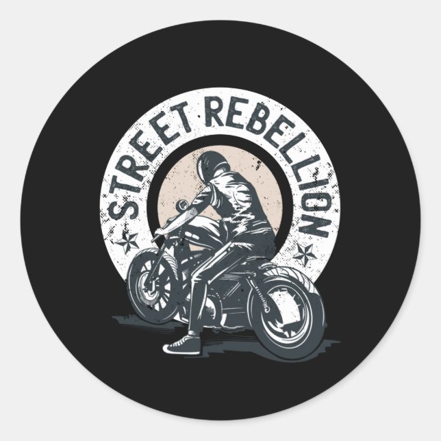 Sticker Rond Devis de moto (Devant)