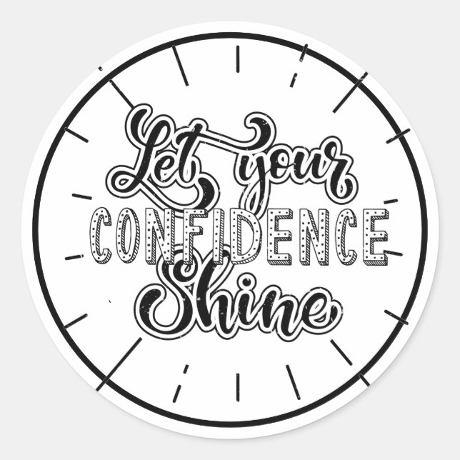 Sticker Rond Devis motivationnel (Devant)