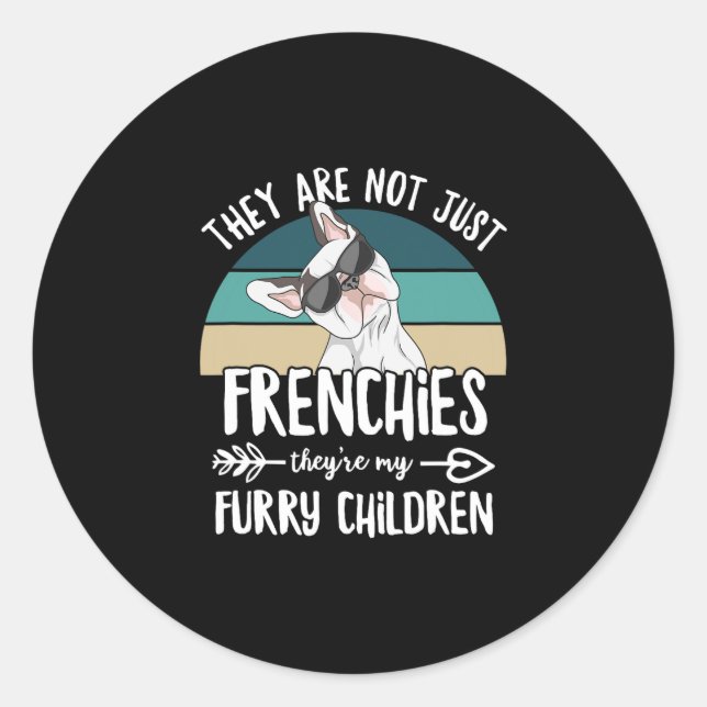 Sticker Rond Devis Pour Un Propriétaire Français De Bulldog 2 (Devant)