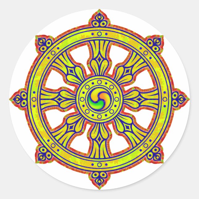 Sticker Rond Dharma Chakra (Devant)
