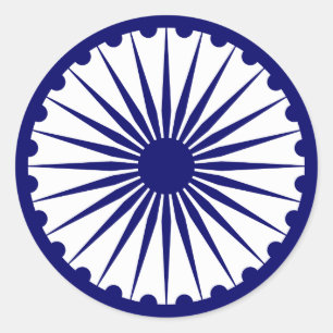 Sticker Rond Dharma Chakra d'Ashoka