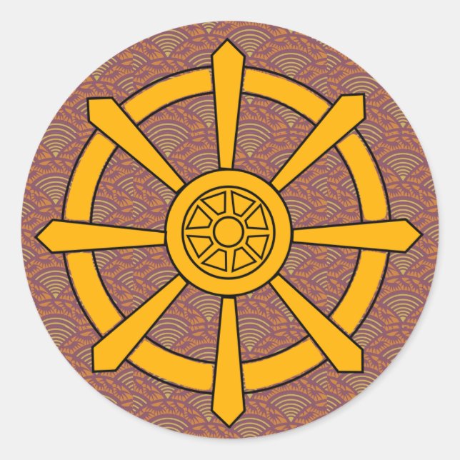 Sticker Rond Dharma Wheel (Devant)
