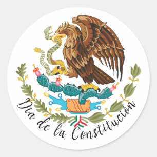 Sticker Rond Día de la Constitución (Mexique)