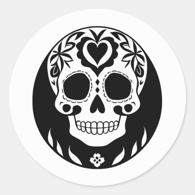 Sticker Rond Dia de Los Muertos (Devant)