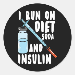 Sticker Rond Diabète Diète Soda Et Insuline Diabétique