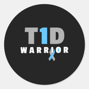 Sticker Rond Diabétique Cure - Amusants Type 1 Sensibilisation