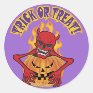 Sticker Rond Diable
