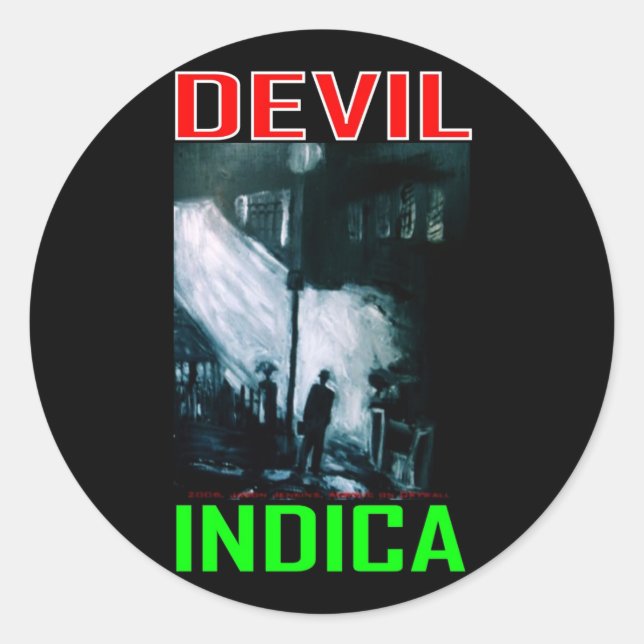 STICKER ROND DIABLE INDICA (Devant)
