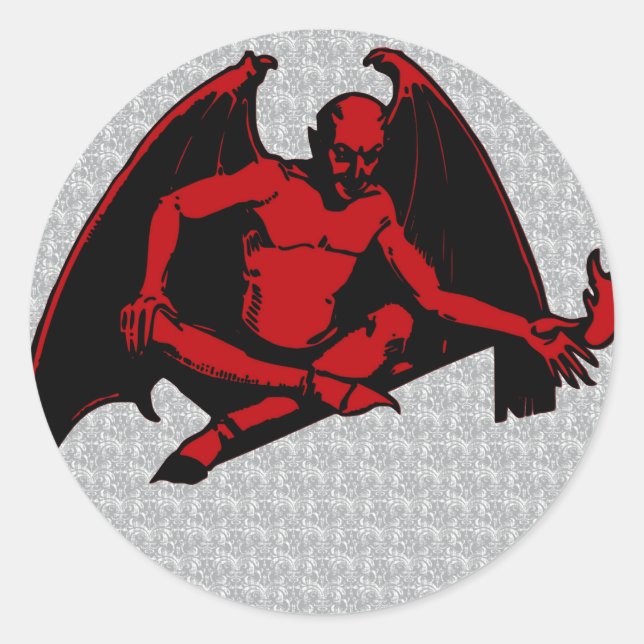 Sticker Rond Diable vintage (Devant)