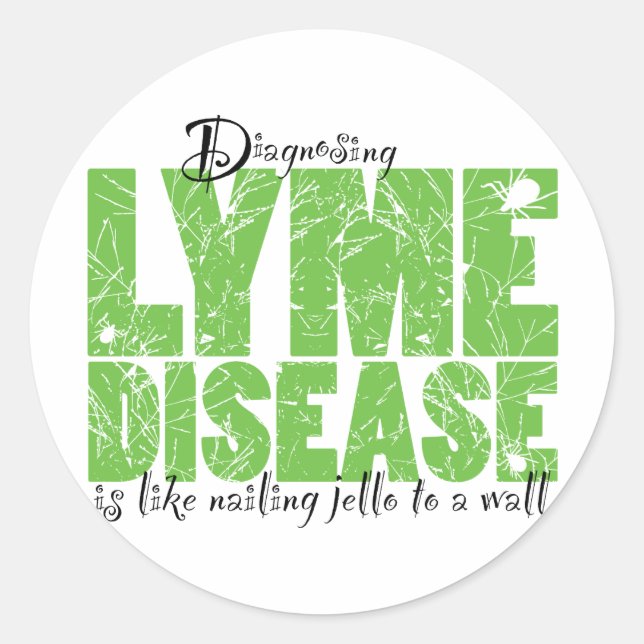 Sticker Rond Diagnostic de la maladie de Lyme (Devant)