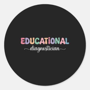 Sticker Rond Diagnostic éducatif Rétro Coeurs Super Amour