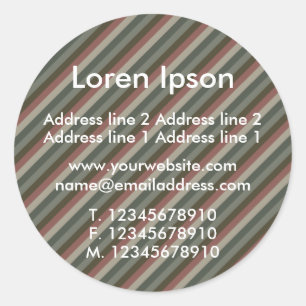 Sticker Rond Diagonal Stripes Entreprise / Profil