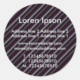 Sticker Rond Diagonal Stripes III Entreprise / Profil