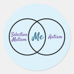 Sticker Rond Diagramme de Venn double diagnostic