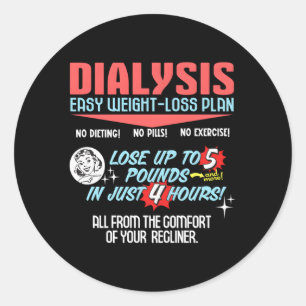 Sticker Rond Dialyse Perte de poids Plan Un patient Dialyse
