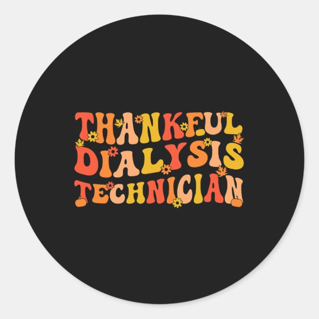 Sticker Rond Dialysis Thanksgiving (Devant)
