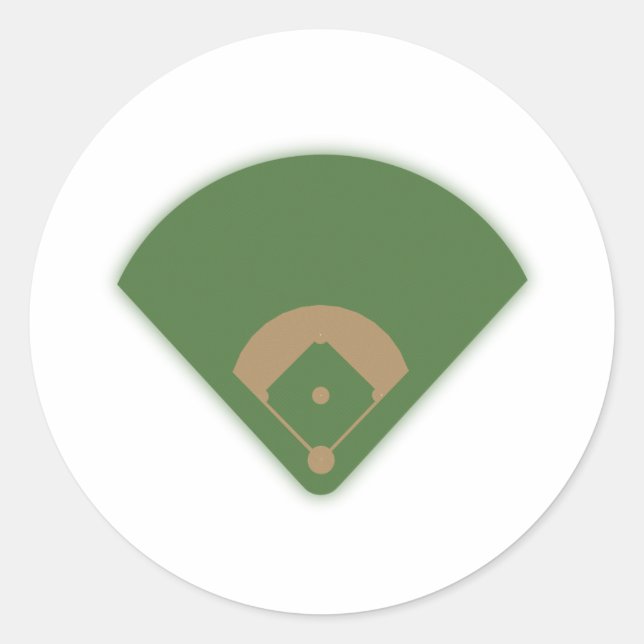 Sticker Rond Diamant de baseball : (Devant)
