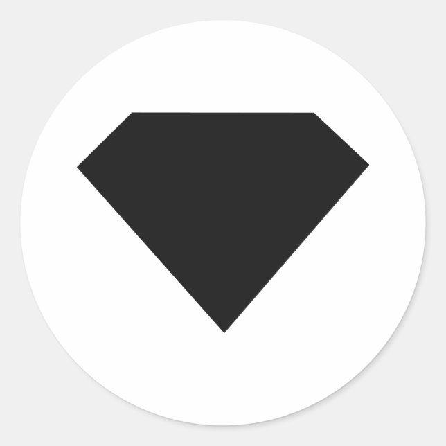 Sticker Rond diamant noir (Devant)