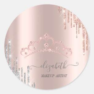 Sticker Rond Diamants modernes Tiara Rose Gold Drivers