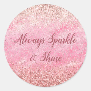 Sticker Rond Diamants roses Parties scintillant étincelante