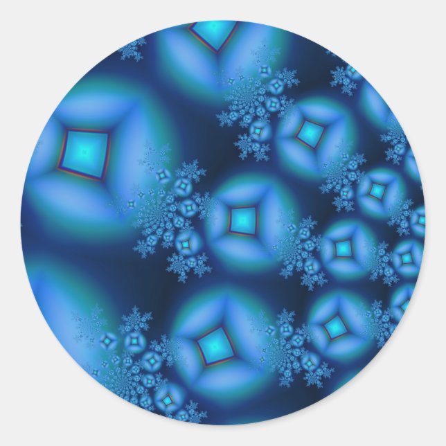 Sticker Rond Diamond Blueberries Trippy Psychedelic (Devant)