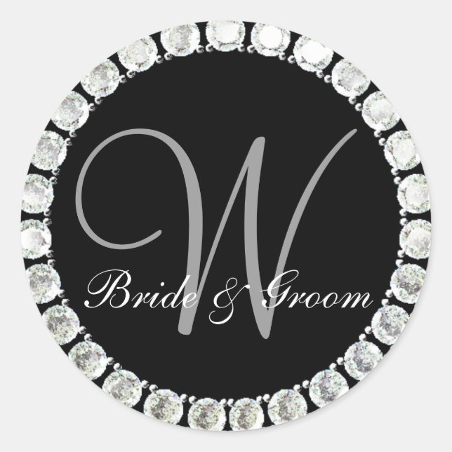 Sticker Rond Diamond monogram (Devant)