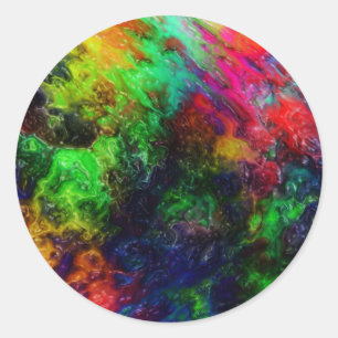 Sticker Rond Diapositive arc-en-ciel