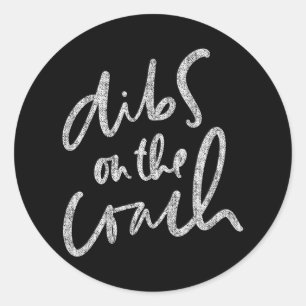 Sticker Rond Dibs on the Coach Football Baseball pour Femme