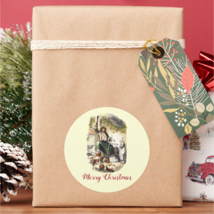 Sticker Rond Dickens Fantôme Scrooge Un Conte de Noël