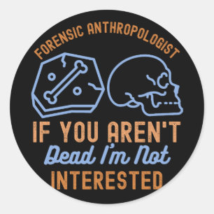 Sticker Rond Dictons d'anthropologie, Étudiant en anthropologie