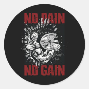 Sticker Rond Dictons de musculation et chemises de gym pour hom