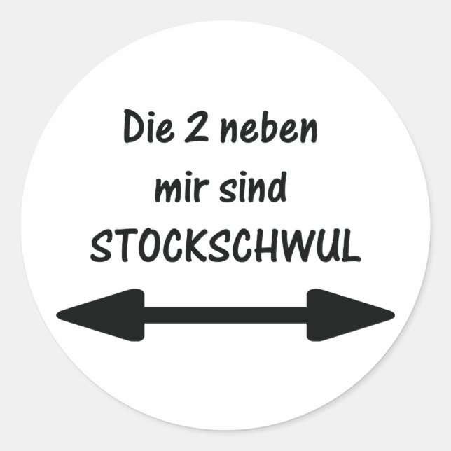 Sticker Rond die 2 neben mir sind stockschwul (Devant)