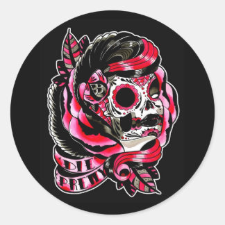 Sticker Rond Die Pretty