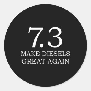 Sticker Rond Diesel Truck - Rendez les Diesel Great Again Picku