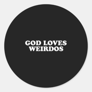 Sticker Rond Dieu aime les originaux