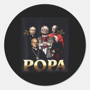 Sticker Rond Dieu Béni Pape Leo Xiv 8
