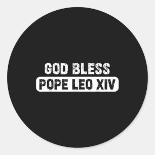 Sticker Rond Dieu Béni Pape Léon Pape Léon Xiv