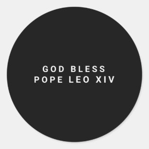 Sticker Rond Dieu bénisse le Pape Leo Xiv