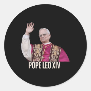 Sticker Rond Dieu bénisse le pape Léon Xiv 26e pape