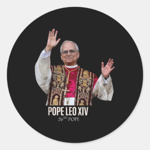 Sticker Rond Dieu bénisse le pape Léon Xiv 26e pape